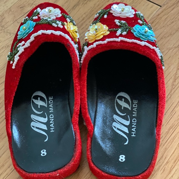 Red sequins toddler sandals size 8 - Picture 3 of 3